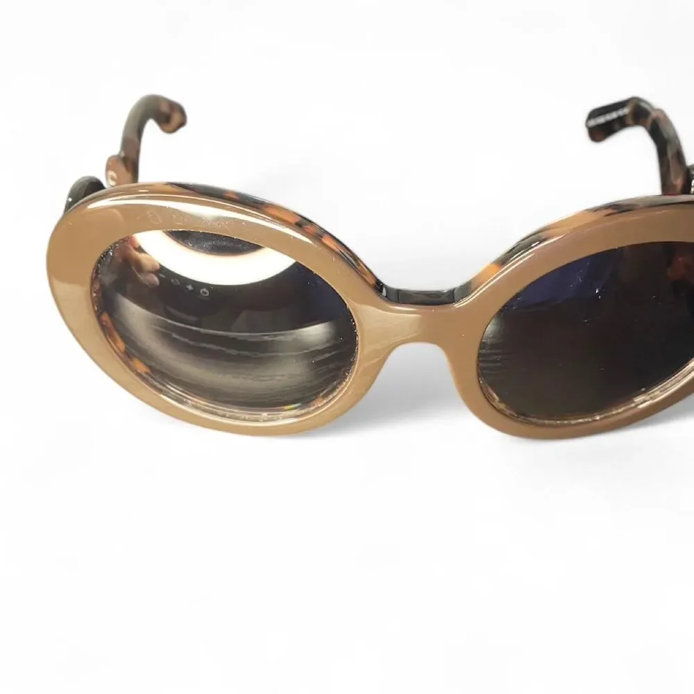 Prada Women's Gold and Brown Sunglasses